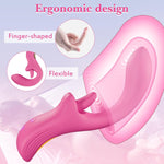 Women's G-Spot Dildo Vibrator – Rotating Tongue Licker with 5 Licking & Vibration Modes