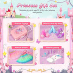 19 Pcs Princess Dress Up Shoes Gift Set, Girls Role Play Dress Up Toys & Costumes Set, Toddler Pretend Jewelry Boutique Kit Gift For Little Girls Aged 3 4 5 6 Years Old