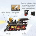 Train Set For Kids - Electric Remote Control Train Track Around Christmas Tree, Steam Locomotive Engine Train Railway Kits W/Smoke, Light & Sounds, Christmas Toys Gifts For 3 4 5 6 7 8 Year Old Kids