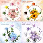 1050 Piece Pipe Cleaner Flower Crafting Kit, 15 Assorted Colors Pipe Cleaners Craft Supplies