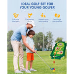 Toddler Golf Set For Boys Girls Age 3 4 5 6, Exclusive Foot-Pedal Design Auto-Reloads Balls, Upgraded Kids Golf Cart With 3 Clubs & 8 Balls, Indoor And Outdoor Golf Toys Birthday Gift