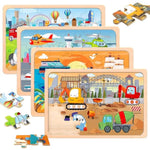 Puzzles For Kids Ages 4-6,24 Pieces Wooden Puzzles For Toddlers Ages 3-5 4-8 3 4 5 6 3-4 Year Olds.4 Pack Car Puzzle Set Children Jigsaw Puzzles For Boys And Girls Educational Learning Toys