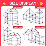 Fort Building Kit For Kids,Stem Construction Toys, Christmas & Birthday Gift For 4 5 6 7 8 9 10 11 12 Years Old Boys And Girls,Ultimate Creative Set For Indoor & Outdoors Activity,140 Pcs,Original