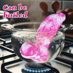 7" * 2.6" Silicone Realistic Fantasy Thick Curved Girth Dildo Suction Cup