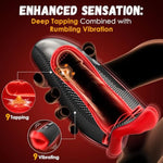 Male Sex Toys For Men - Male Masturbator Deep Throat-Mouth 360° Wrapped 9 Tapping & Vibrating Male Vibrator Penis Pump App Control Lcd Mens Sex Machine Stroker Adult Sex Toys & Game