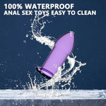 Anal Plug Set 5 Pcs Soft Silicone Butt Plugs Hollow Anal Dilator Adult Anal Trainer Anales Sex Toys Bondage Kit For Men Women Couples (Purple)