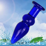Glass Anal Beads,Glass Anal Butt Plug Trainer With Large Base Crystal Anal Toys G-Spot Stimulation Glass Anal Plug Masturbation Sex Slave Abuse Sex Toys Glass Dildo For Women Men(Style 1)