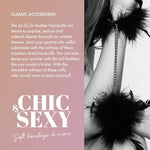 Si Za Za Zu Feather Handcuffs – Adjustable Soft Feather Cuffs With Chain For Couples – Sensual Restraint Play & Bondage – Elegant & Comfortable