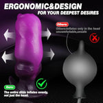Inflatable Butt Plug Knot Large Buttplug, Huge Anal Inflatable Dildo Silicone Wearable Butt Plug With Safe T-Base, Fantasy Monster Dildo Anal Trainer Stretcher Dilators, Adult Toy For Men Gay Women