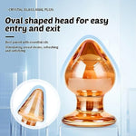 Super Big Butt Plug Trainer,Anal Plug Crystal Glass Anus Dilator For Beginner Advanced Men Women(5501)