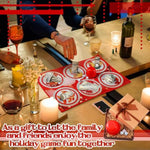 Adult Bau Cua Dice Game Set Gourd Fish Shrimp Crab Dice With Mat Shaker Vietnamese Bau Cua Ca Cop Game For Adult Lunar New Year, Gatherings, Celebrations(Classic)