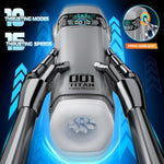 Automatic Male Masturbator, Sex Toys For Men, Adult Toys Penis Pump With 10 Thrusting & 10 Vibration & 15 Thrusting Speeds, Blowjob Toy With Magnetic 3D Sleeves & Lcd Display (Gray)