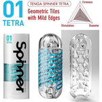 TENGA Spinner Cup Men Masturbator, Reusable Spiral Motion, SPN-00 Tetra