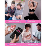 Gemini Vibrating Nipple Clamps, Bluetooth Adjustable Nipple Stimulator With App Remote Control, Rechargeable Sex Toys For Women Men Couples Play Two-Color Gradient