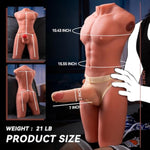 21Lb Male Sex Doll For Women With Strong Thrusting Dildo, Realistic Muscle Torso Sex Dolls With 3D Tight Anal Channel & Built-In Skeleton Female Masturbator Soft Big Butt Sex Toy For Men Gay Couple