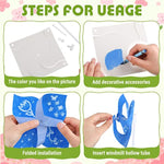 148 Pcs DIY Paper Pinwheel Craft Kit with 100 Blank Pinwheels & 48 Crayons