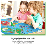 World Map Puzzle For Kids - 75 Piece - World Puzzles With Continents - Childrens Jigsaw Geography Puzzles For Kids Ages 4-8, 5, 6, 7, 8-10 Year Olds - Puzzle Maps Educational Toys For 4+ Year Old