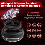 Vibrating Cock Ring Sex Toys For Men - Silicone Pleasure Penis Ring Vibrator With 9 Vibrations, Adult Male Sex Toy For Men, Double Penis Vibrators, Couples Male Adult Sex Toys & Games
