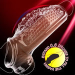 Penis Sleeve Penis Pump Mens Sex Toys, Cockring Sleeve Penis Ring Extender for Male Sex Toys with Ball Stretcher, Fantasy Monster Wolf Dildo Sleeve Penis Exlarger Extension Adult Sex Toys for Couples