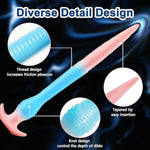 Anal Toys Long Dildo,11.4 Inch Fantasy Dildos For Prostate Massager & Anal Training,Luminous Monster Dildos With Knot, Silicone Thin Dildo Adult Sex Toys & Games For Women Men Beginner