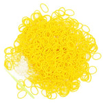 3000 Loom Rubber Bands Refill Kit, 75 S-Clips & 5 Hooks Bracelet DIY Yellow