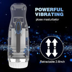 Automatic Thrusting Male Masturbators Man Vibrator With Strong Violent Impact Pussy Adult Sex Toy With One-Click Burst, 5 Thrusting & Men Realistic Ultra-Soft Textured Sleeves