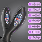 Anal Vibrator Training With 7 Vibration Silicone Vibrating Sex Toys Anal Plug Remote Control Prostate Massager Butt Plug Dilator For Men Women And Couples G-Spot Stimulator