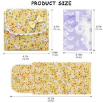 Foldable Floral Period Bag, Sanitary Pad & Tampon Organizer Yellow