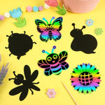 36 Piece Spring Bugs Scratch Card Kit for DIY Crafts