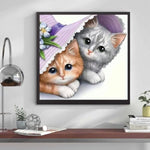 12 x 12 Inch Cat Diamond Painting Kit for Adults, 5D Full Drill Gem Art Craft