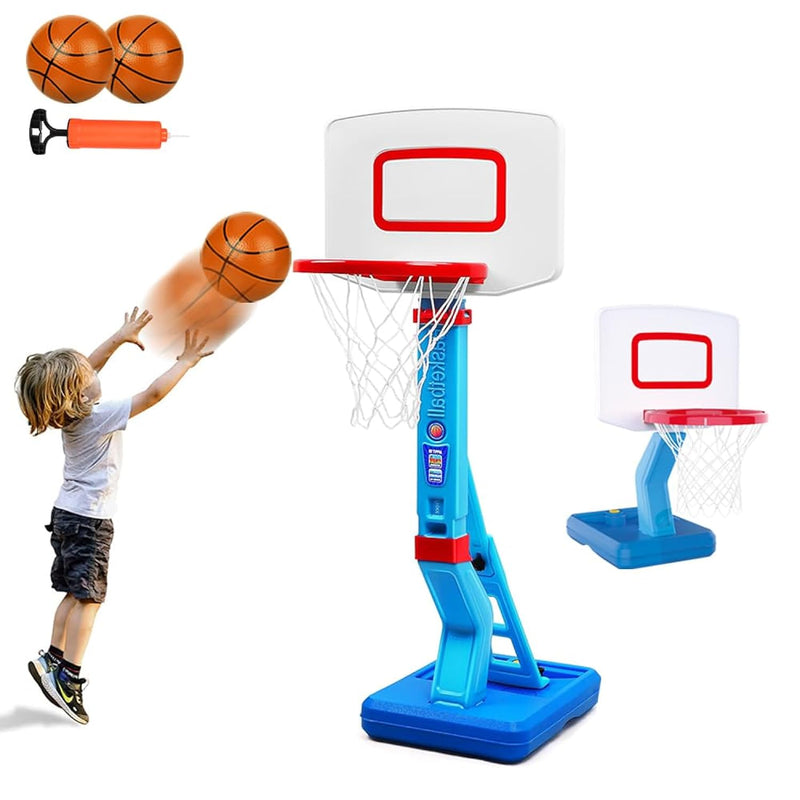 Toddler Basketball Hoop Mini Adjustable Poolside Baby Basketball Goals With