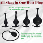Inflatable Anal/Butt Plug Prostate Massager With Rolling Steel Ball Inside Lgbt Anus Vagina Sex Toy For Erotic Games (Bowling Style)
