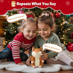 Toddler Toys Talking Hamster Repeats What You Say, Kids Toys For 2 3 4 5 6 7 8 Year Old Girls Boys Gift, Christmas Stocking Stuffer For Kid, Interactive Stuffed Animals Autism Toy For Age 2-4