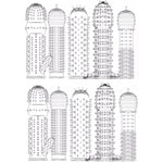 10 Pcs Silicone Penis Sleeves Reusable Condoms Cock Enlarger Extender Girth Transparent Penis Erection Sex Toy For Couple Men