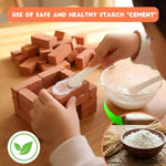 House Building Set For Kids 4+, Mini Brick Construction Kit With Mortar, Stem Architecture Blocks, Reusable Diy Projects, Creative Birthday Gift