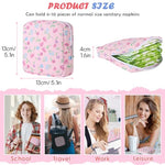 22 PCS First Period Starter Kit Gift for Teen Girls Period Bags for Teen Tweens Girls with Sanitary Pad Storage Bag, Wipes, Menstrual Tracker, Disposal Pouches and More (Pink Floral)