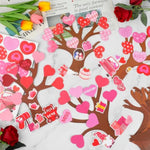 24 Pack DIY Love Heart Tree Craft Kit for Valentine's Day Party Favor Supplies