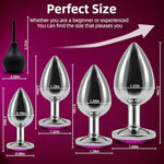 Anal Plug Beginner Set - 4 Pcs Butt Plugs Sex Toy Anal Training Kit,Butt Training Plugs Kit Adult Toy For Beginner Adult Unisex Women And Men Couple