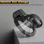 Male Chastity Cage, Middle Chastity Device With 5 Sizes Rings And Invisible Lock For Man Penis Exercise Bondage Gear & Accessories Lightweight Adult Sex Toys