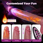 10 Inch Realistic Big Dildo Sex Toys, Large Lifelike Vibrating Dildos With Heating & 9 Vibrations 3 Thrusts For Anal G Spot Stimulation, Strap On G Spot Penis For Advanced Women Men Couple Sexual