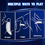 Vibrating Cock Ring Penis Sleeve Vibrator, Powerful Vibration Penis Extender Adult Sex Toys For Men Penis Testicles G Spot Stimulation Penis Ring Vibrator, Sex Toys For Couples Or Men