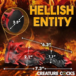 Mephisto Silicone Dildo For Men, Women, & Couples. Fantasy Dildo, Premium Silicone. Strong Suction Cup Base & Harness Compatible. 1 Piece, Red.