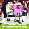 1 Gallon Glass Drink Dispensers For Parties 2PACK.Beverage Dispenser,Glass Drink Dispenser With Stand And Stainless Steel Spigot 100% Leakproof.Lemonade Dispenser With Ice Cylinder.Laundry Detergent