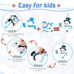 50 Pcs Winter Craft Kit, Penguin Snowman DIY Sticker Ornaments for Christmas