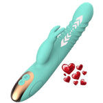 Super Quiet Motor Rabbit G Spot Dildo Vibrator With 8 Vibration Modes, Silicone Clitoral Stimulator Adult Sex Toy For Women Couple Portable Handheld Rechargeable Blue
