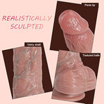 Realistic Dildo Dual Density Silicone G Spot Dildo For Women Pleasure, Ultra Soft Penis Dildo Suction Cup Thick Dildo Adult Sex Toy Lifelike Cock For Vaginal Stimulation