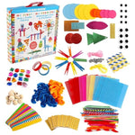 200+ Pcs First Arts & Crafts Set for Kids Ages 3-8, Preschool DIY Craft Supplies