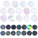 280 Pcs Holographic Glitter Badge Film Kit for DIY Button Making & Crafts