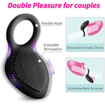Vibrating Cock Ring,Rechargable Silicone Stretchy Penis Rings With 10 Intense Vibration Modes For Men Couples Pleasure,Male Erection Enhancing And Female Clit Vibrators,Adult Sex Toys & Games Black
