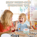 Baby Musical Instruments - Montessori Musical Toys For Toddlers 1-3, Wooden Percussion Instruments Set, Neutral Colors Modern Boho Music Toys For 1 Year Old, Kids Preschool Educational Birthday Gifts